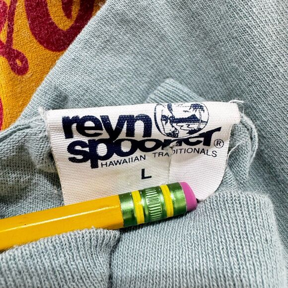 VTG Reyn Spooner T Shirt Men L Hawaiian Hula Dancer Single Stitch Double Sided - Picture 9 of 15